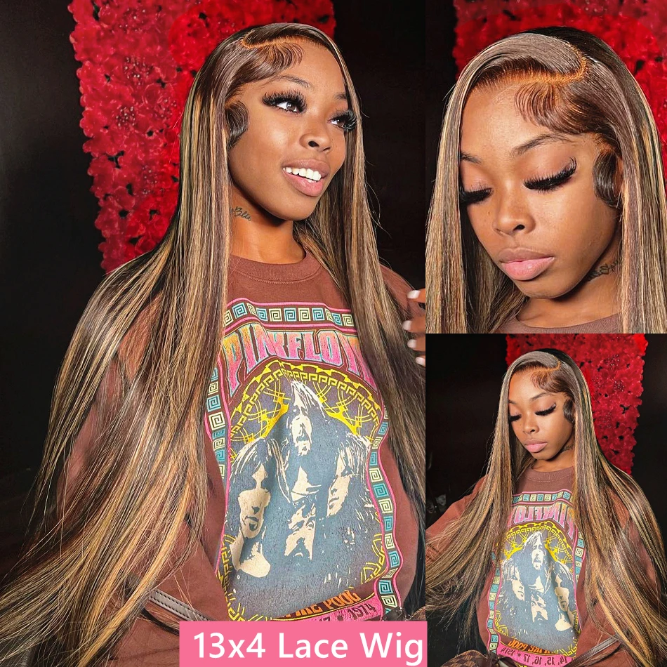 613 Blonde Body Wave Lace Front Wig - 13x4 Коричневый Розовый Синий Парик из