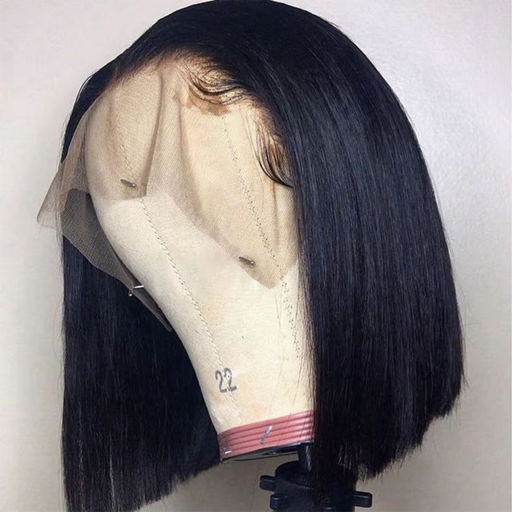 Pre Parted 13X4 Lace Front Bob Wig - Предварительно обрезанный парик без клея из
