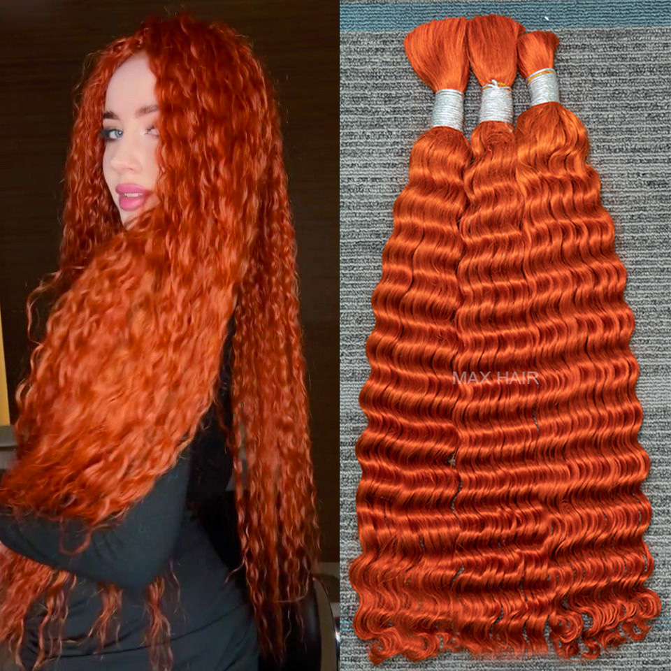 Water Wave Bulk Human Hair For Braiding - Человеческие волосы для наращивания крупными партиями,
