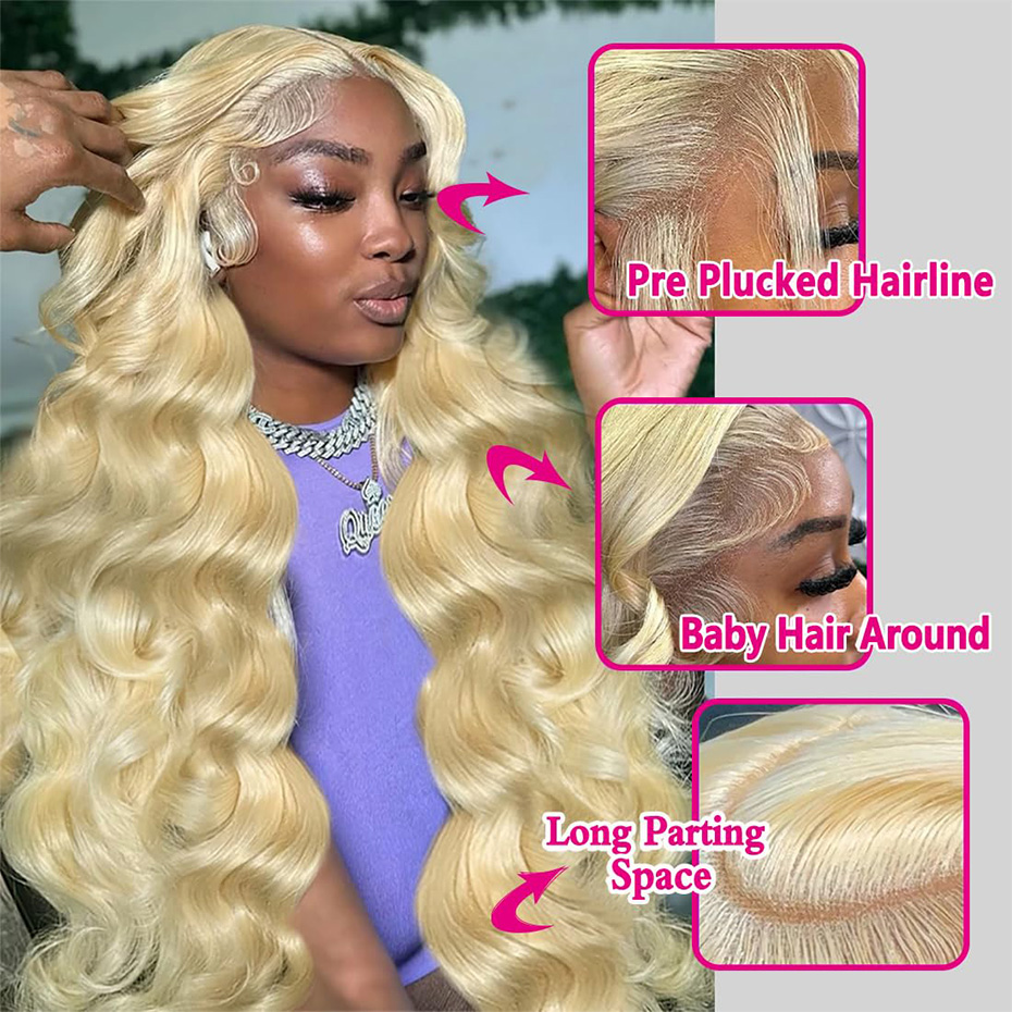 Парик с HD-кружевной передней  – обзор и цена 613 Blonde Body Wave Lace Front Wig