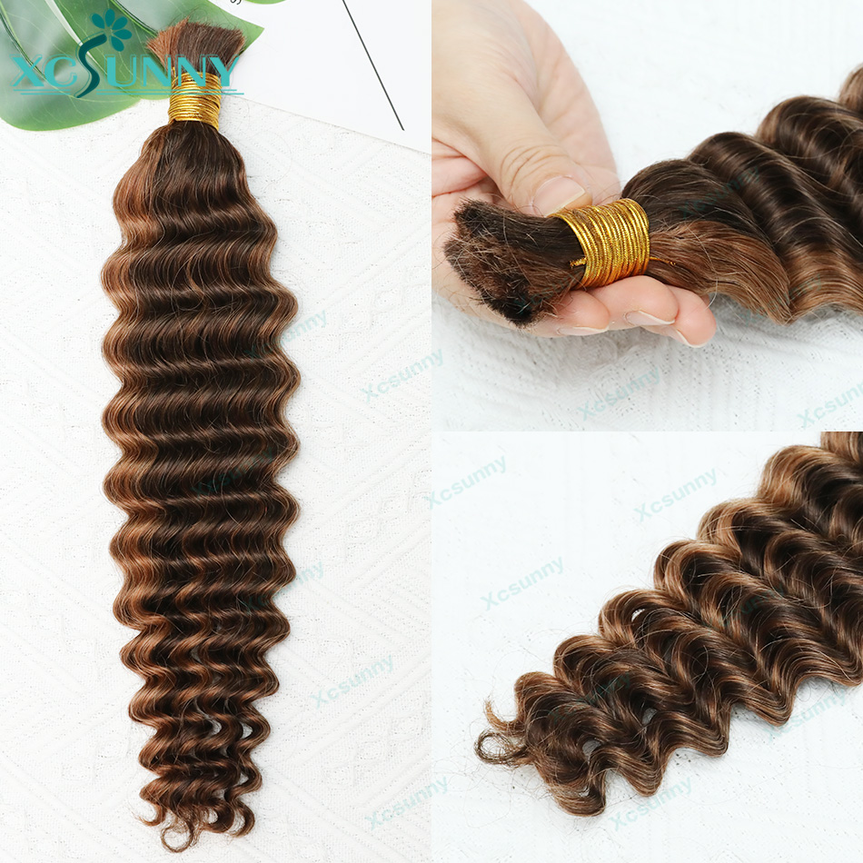 Цвет # Наращивание волос 4/30  – обзор и цена Water Wave Bulk Human Hair For Braiding