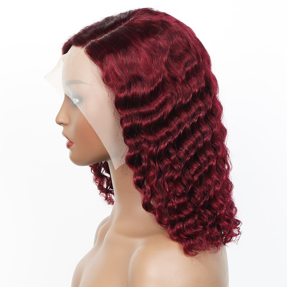 Бордовый парик-боб 99J из нату – обзор и цена Glueless Wear And Go Human Hair Wig