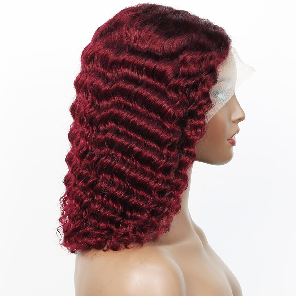 Бордовый парик-боб 99J из нату – обзор и цена Glueless Wear And Go Human Hair Wig