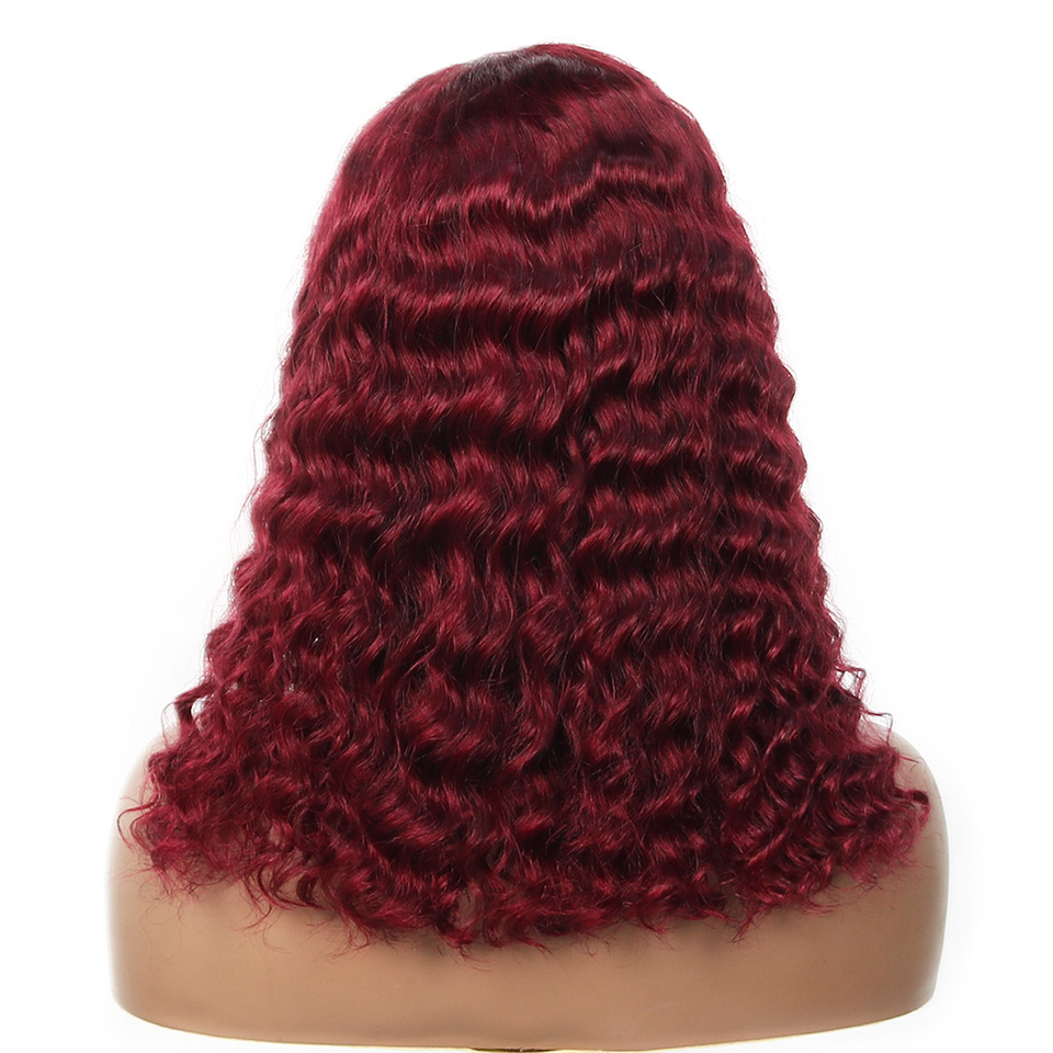 Бордовый парик-боб 99J из нату – обзор и цена Glueless Wear And Go Human Hair Wig