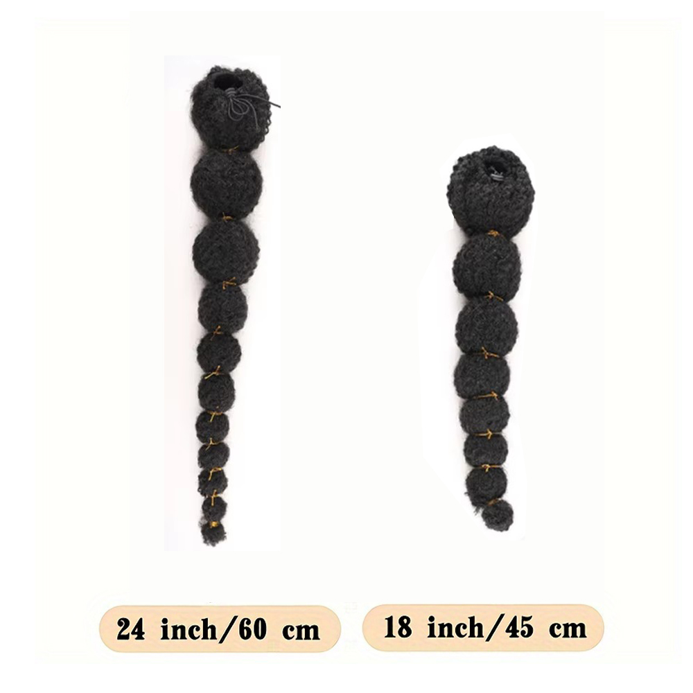 Накладной хвост-пучок в стиле  – обзор и цена Drawstring Afro Curly Puff Ponytail