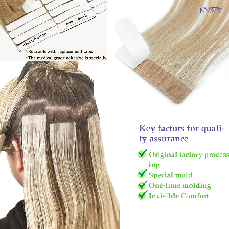 Накладные волосы JSNME на лент – обзор и цена Invisible Tape In Extensions Real Hair