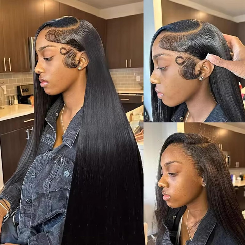 40-дюймовые прямые парики из н – обзор и цена Hd Lace Frontal Wig Human Hair Pre Plucked