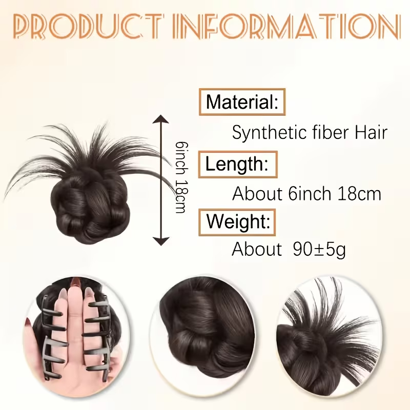 Пушистый, шероховатый, небрежн – обзор и цена Claw Clip Messy Bun Hair Piece