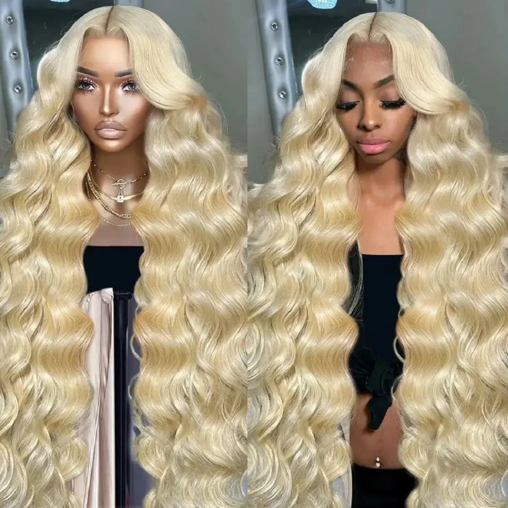 46-дюймовые HD-парики из светл – обзор и цена 613 Blonde Body Wave Lace Front Wig