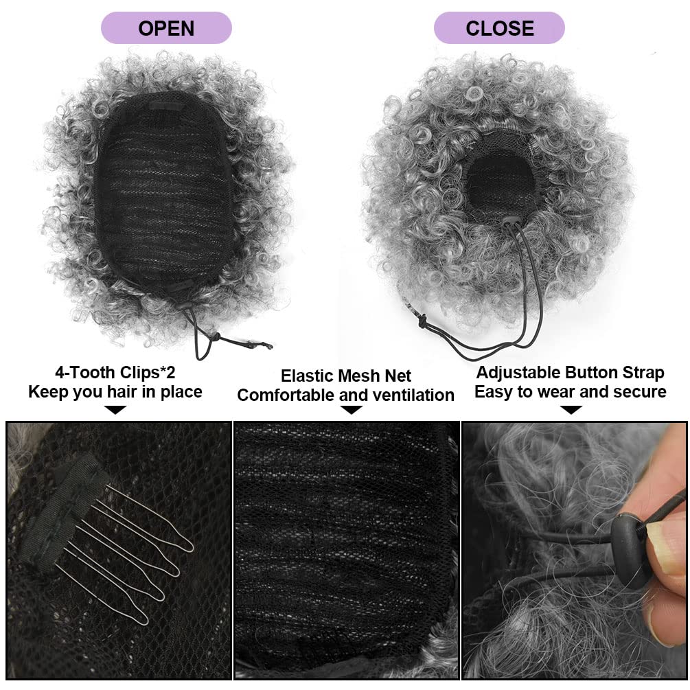 Накладной афро-пучок на шнурке – обзор и цена Drawstring Afro Curly Puff Ponytail