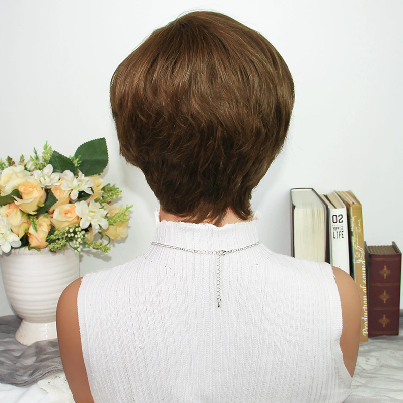 Шоколадно-коричневый парик-пик – обзор и цена Short Pixie Cut Wig Human Hair Cheap