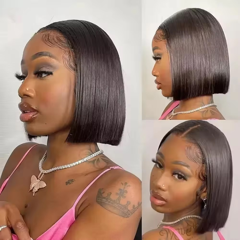 Плотность 250, прямые волосы,  – обзор и цена Pre Parted 13X4 Lace Front Bob Wig